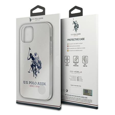 US Polo USHCP12LTPUHRWH iPhone 12 6,7" Pro Max biały/white Shiny Big Logo
