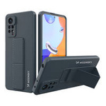Wozinsky Kickstand Case Silicone Stand Cover for Xiaomi Poco X4 Pro 5G Navy Blue