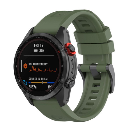 Pasek / opaska do smartwatcha Garmin FENIX 3 / 3HR / 5X / 6X / 6X PRO / 7X / 7X PRO ciemno zielony (4)