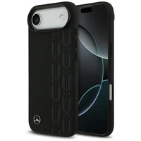Mercedes Leather Laurel Leaves MagSafe Case for iPhone Air - Black