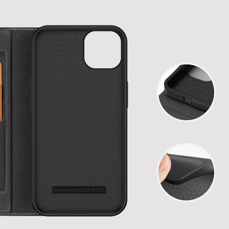 Dux Ducis Skin X2 Hülle für iPhone 14 Plus Hülle mit Magnetklappe schwarz