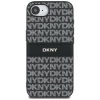 Etui DKNY Repeat Texture Pattern with Tonal Stripe na iPhone 16e - czarne