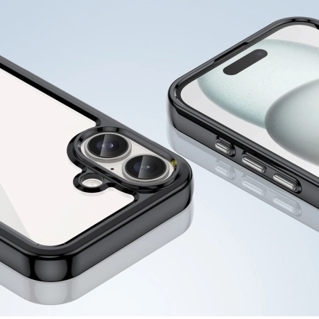 Outer Space Case with Gel Frame for iPhone 16 Plus - Black