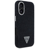Oryginalne Etui IPHONE 16 Guess Denim Triangle Logo MagSafe czarne