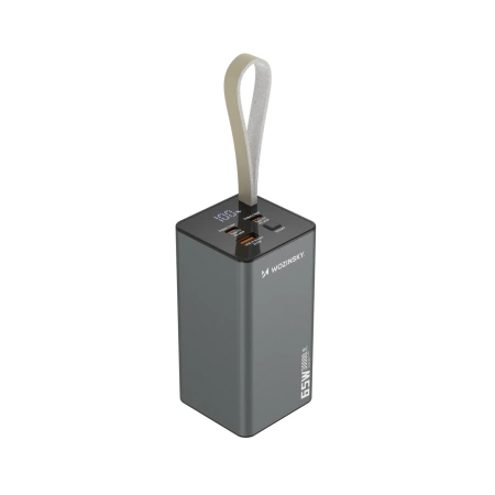 Powerbank Wozinsky K65+ 65W 30000mAh 2x USB-C, 1x USB-A 65W - czarny