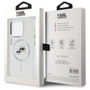 Original Case IPHONE 14 PRO MAX Karl Lagerfeld Hardcase IML Metal Karl&Choupette Head MagSafe (KLHMP14XHLSKCH) white