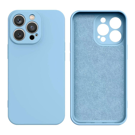 Silicone case etui iPhone 14 Plus silikonowy pokrowiec jasnoniebieskie