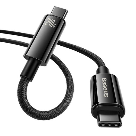 Kabel USB C - USB C 480Mb/s 240W 1m Baseus Tungsten Gold CAWJ040101 - czarny