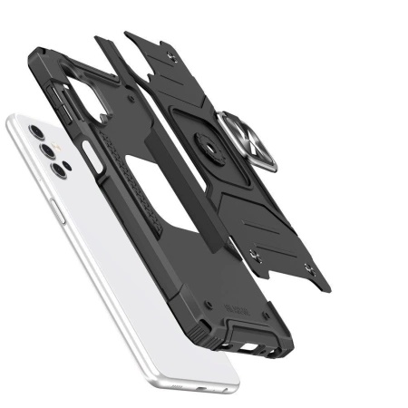 Wozinsky Ring Armor pancerne hybrydowe etui pokrowiec + magnetyczny uchwyt Samsung Galaxy A23 niebieski