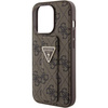 Guess nakładka do iPhone15 Pro 6,1&quot; GUHCP15LPGS4TDW brązowa HC GRIPSTAND PU 4G TRIANGLE STRASS