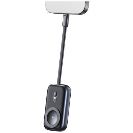 Ładowarka indukcyjna 2w1 Usams CD245 do  Apple Watch z powerbankiem 1200mAh + kabel USB-C titanium