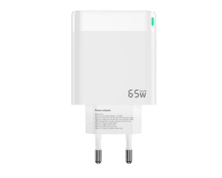 JELLICO ładowarka sieciowa C79 GaN PD 65W 2xUSB-C + 1xUSB QC3.0 Biały