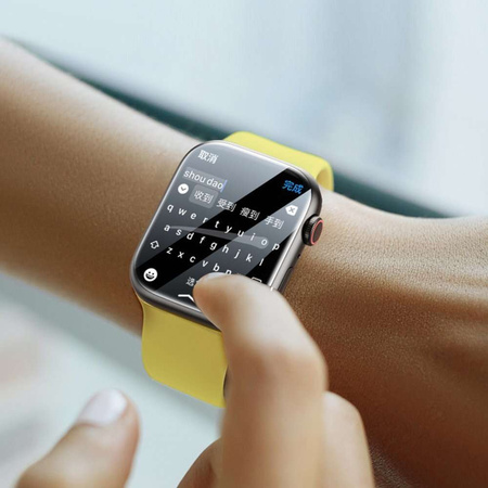 Set of 2x Baseus NanoCrystal protective film for Apple Watch 7/8 41mm + mounting kit - transparent