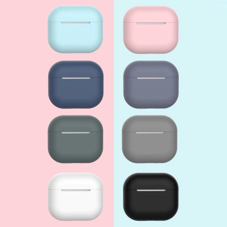 Case für AirPods 3 Silikon-Softcover für Kopfhörer weiß (Case C)