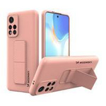 Wozinsky Kickstand Case Silicone Stand Cover for Xiaomi Redmi 10 Pink
