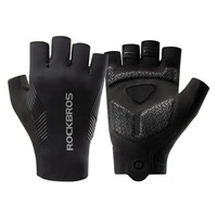 Rockbros cycling gloves spring/summer/autumn, short fingers, size: XXL - black