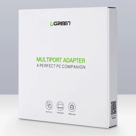 Ugreen 20264 RJ45 / USB-A 10/100Mbps HUB Netzwerkadapter 3x USB-A 2.0 - Schwarz