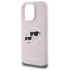 Karl Lagerfeld Silikonhülle Heads Print MagSafe für iPhone 16 Pro - Rosa