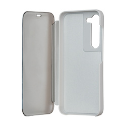 Etui Fold Mirror View do Samsung Galaxy S23 srebrne