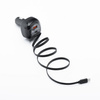 Ładowarka samochodowa Forcell F-Energy Alu USB C + USB A + zwijany kabel USB C PD QC4.0 SFC2.0 3A 75W czarna