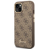 Original Case IPHONE 14 Guess Hard Case 4G Vintage Gold Logo (GUHCP14SHG4SHW) brown