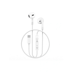 WiWU - Słuchawki stereo na kablu EB314 USB C (DAC) - białe