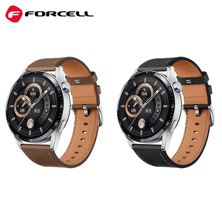 Pasek do Samsung Galaxy Watch Forcell F-Design FS21 skóra ekologiczna 20 mm czarny
