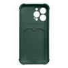 Card Armor Case etui pokrowiec do iPhone 12 Pro portfel na kartę silikonowe pancerne etui Air Bag zielony