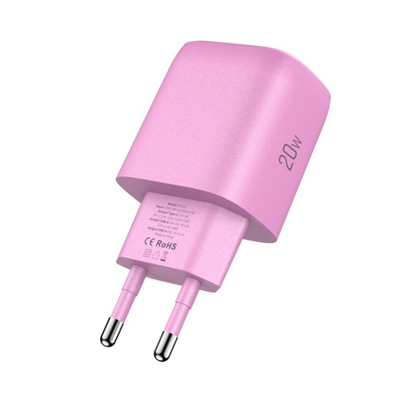 TECH-PROTECT NCA20 2-PORT NETWORK CHARGER PD 20W / QC3.0 BABY PINK