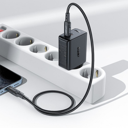 Acefast A29 PD50W GaN (USB-C + USB-C) Dual-Port-Ladegerät schwarz