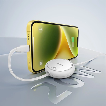 Baseus Free2Pull einziehbares USB-C/ Lightning -Kabel 20 W 1 m – weiß