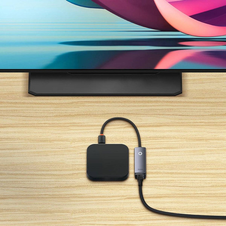 Externer USB-A-Netzwerkadapter der Baseus Lite-Serie – RJ-45 1 Gbit/s (1000 Mbit/s) grau (WKQX000113)