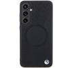 Etui BMW Signature Leather Half Textured & Circle MagSafe na Samsung Galaxy S24+ - czarne