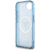 Guess IML Metal Glitter 4G Circle Triangle MagSafe - Etui do iPhone 16e (niebieski)