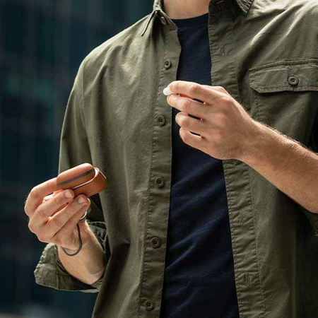 UNIQ etui Terra AirPods Pro 2 gen. Genuine Leather niebieski/space blue