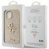 Guess Glitter Script Big 4G case for iPhone 15 - gold