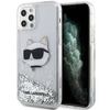 Karl Lagerfeld KLHCP12MLNHCCS iPhone 12/ 12 Pro 6,1&quot; Silber/Silber Hardcase Glitter Choupette Head