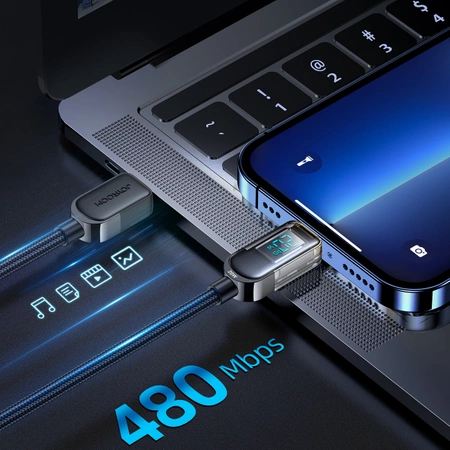 Joyroom USB C - Lightning 20W Kabel mit Ladeleistungsanzeige 1,2 m schwarz (S-CL020A4)