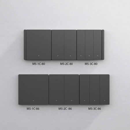 Sonoff inteligentny 2-kanałowy przełącznik ścienny Wi-Fi czarny (M5-2C-86)