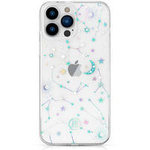 Kingxbar Lucky Series iPhone 13 Pro case decorated with original Swarovski crystals transparent (Zodiac)