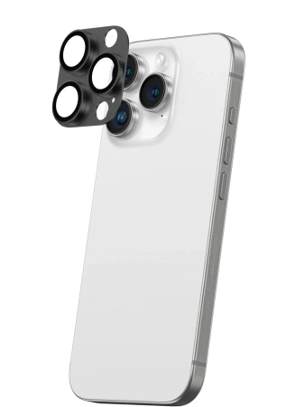 Szkło hartowane AMAZINGTHING Aviation-Grade Alloy Lens na wyspę aparatu do iPhone 16 Pro / 16 Pro Max - czarne