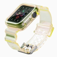 Silikonband Armband Armband Gehäuseband Lichtset Für Apple Watch 42mm - Gelb