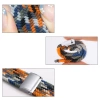 Pleciony materiałowy pasek bransoletka Strap Fabric opaska do Apple Watch 38 / 40 / 41 mm - multikolor