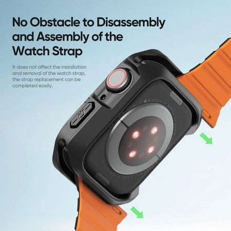 DUX DUCIS futerał TAMO do Apple Watch serii 10 42 mm transparentny z czarnym