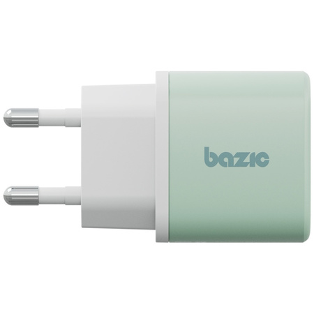 Ładowarka sieciowa Bazic GoPort Velox    Kit USB-C/USB-A GaN 35W z kablem zielony