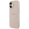 GUESS futerał do IPHONE 17 kompatybilny z MagSafe GUHMP17SPSAMSECP (PU W/ Peony Hot Stamp) różowy