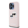 Karl Lagerfeld KLHMP15LSKCHPPLP iPhone 15 Pro 6.1" różowy/pink hardcase Silicone Karl & Choupette MagSafe