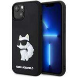 Karl Lagerfeld KLHCP14S3DRKHNK iPhone 14 6.1&quot; black/black hardcase Rubber Choupette 3D