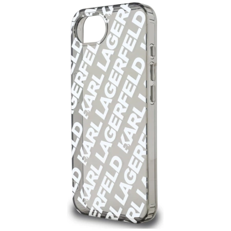 Etui Karl Lagerfeld IML Repeat Logo na iPhone 16e - srebrne