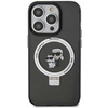 Karl Lagerfeld KLHMP15XHMRSKCK iPhone 15 Pro Max 6,7&quot; schwarz/schwarz Hardcase Ringständer Karl&amp;Choupette MagSafe